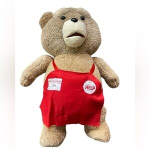 Ted Movie Collective Teddy Bear Plush in Apron Tan RARE